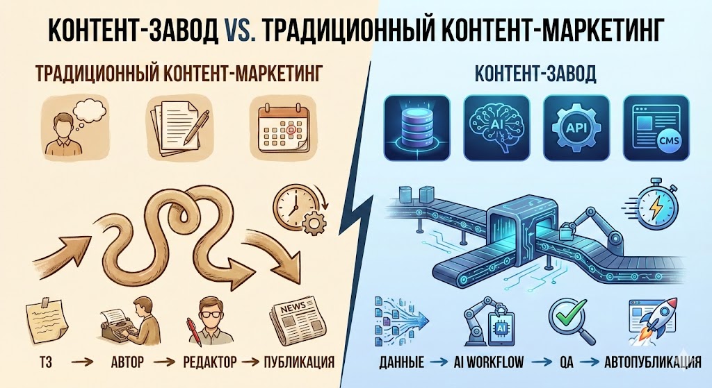 Контент-завод на базе ИИ: Полное руководство по созданию и запуску системы