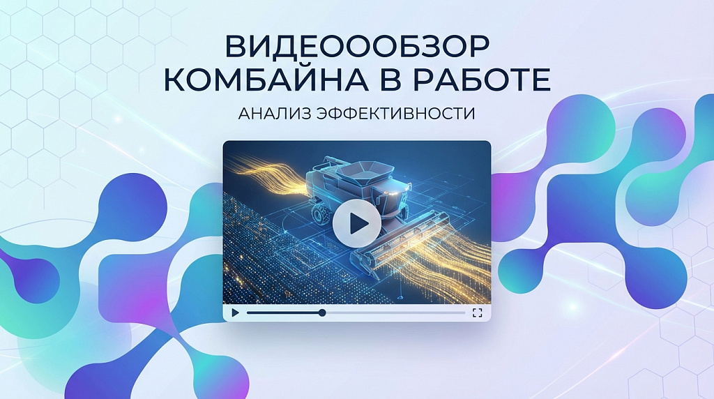 Видеообзор работы комбайна в поле